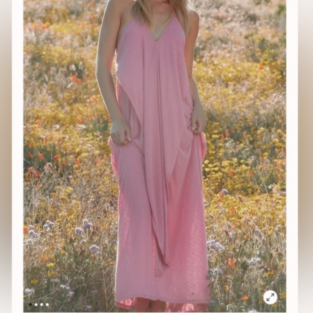 Free People Pink Sundress Maxi
